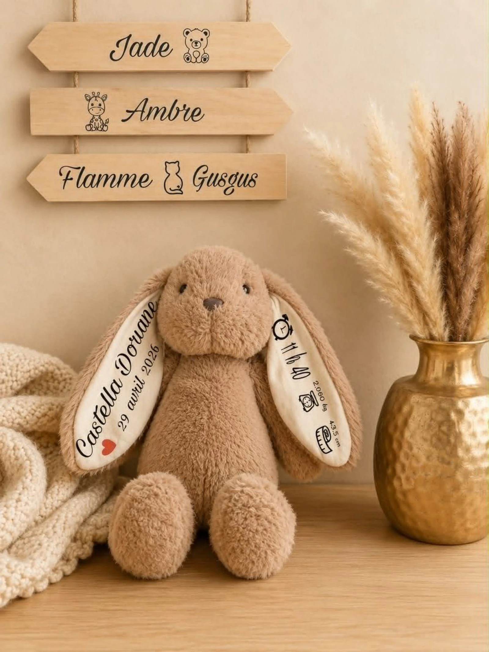 Peluche Lapin personnalisé 